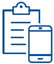 Clipboard and Cell phone icon