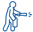 Man putting out fire icon