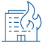 Burning building icon